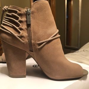 Open toe booties